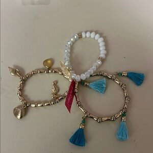 Lilly Pulitzer Shells Bells bracelet set NWT